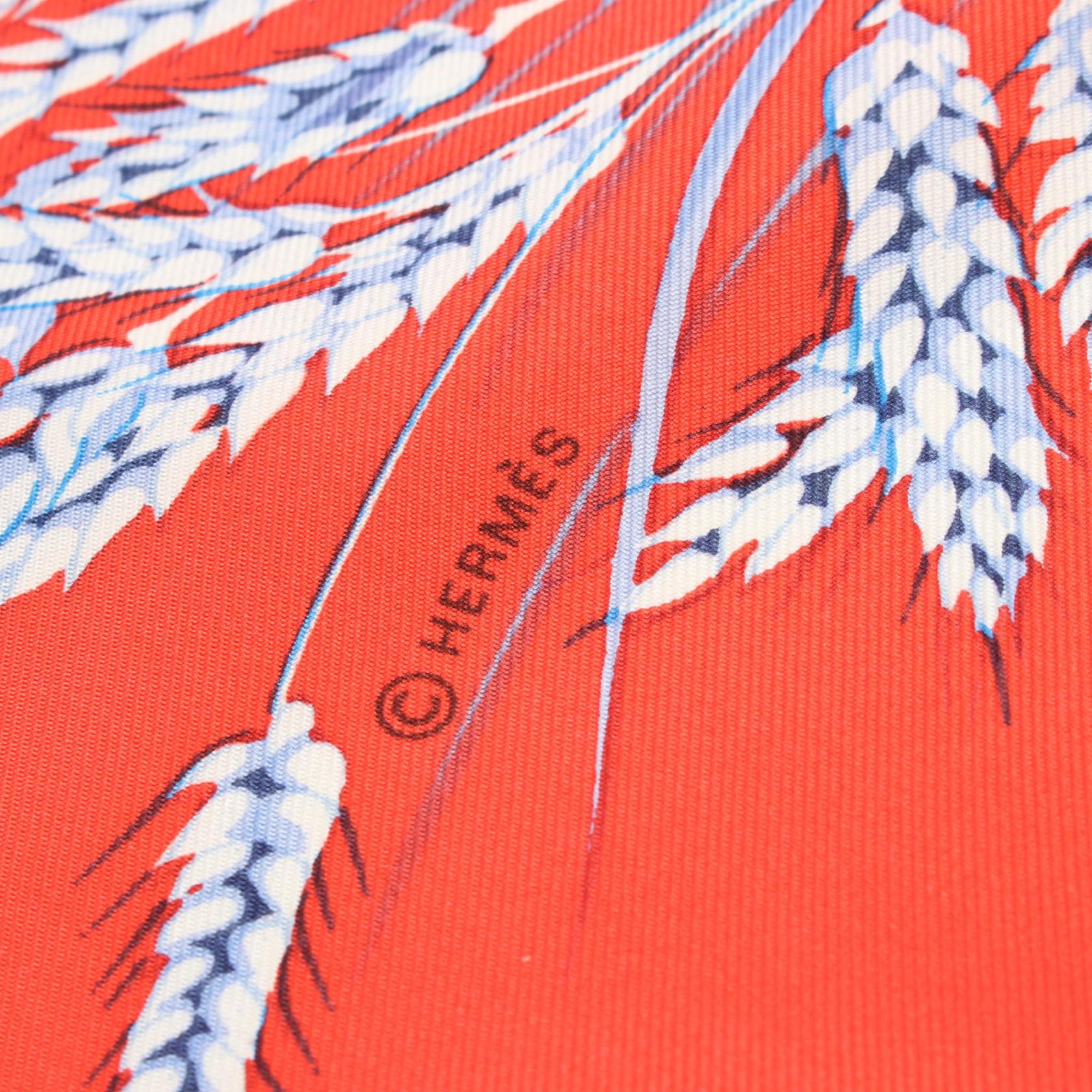 Hermes Silk Scarf Carré 90 Lapins Dans un Champ