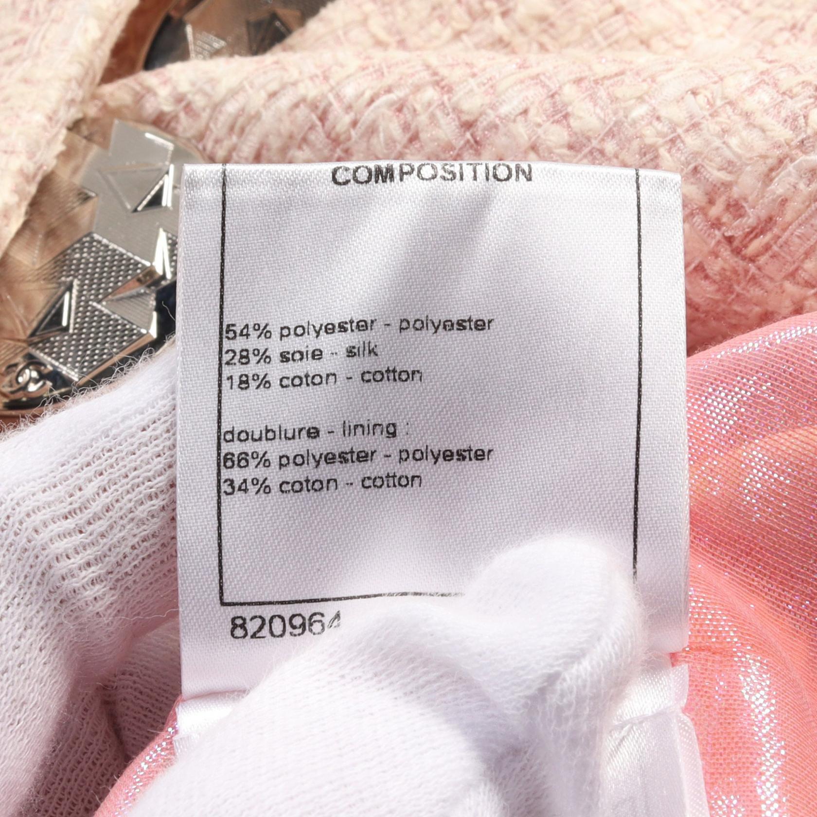 Chanel Silk Polyester Outerwear Pink