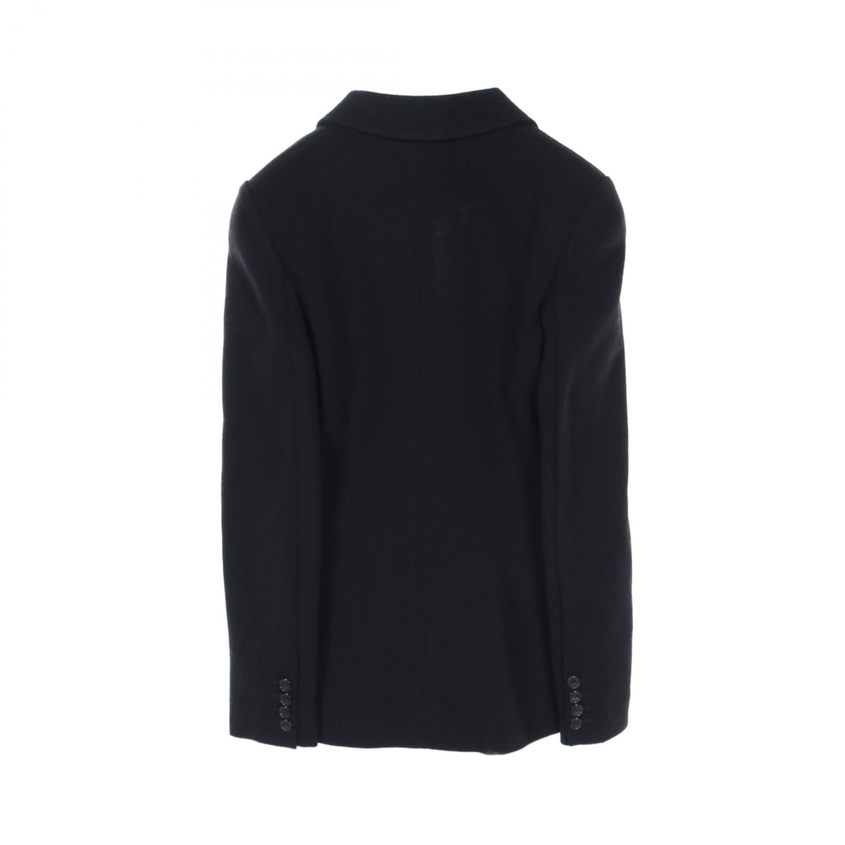 Saint Laurent Wool Nylon Outerwear Black