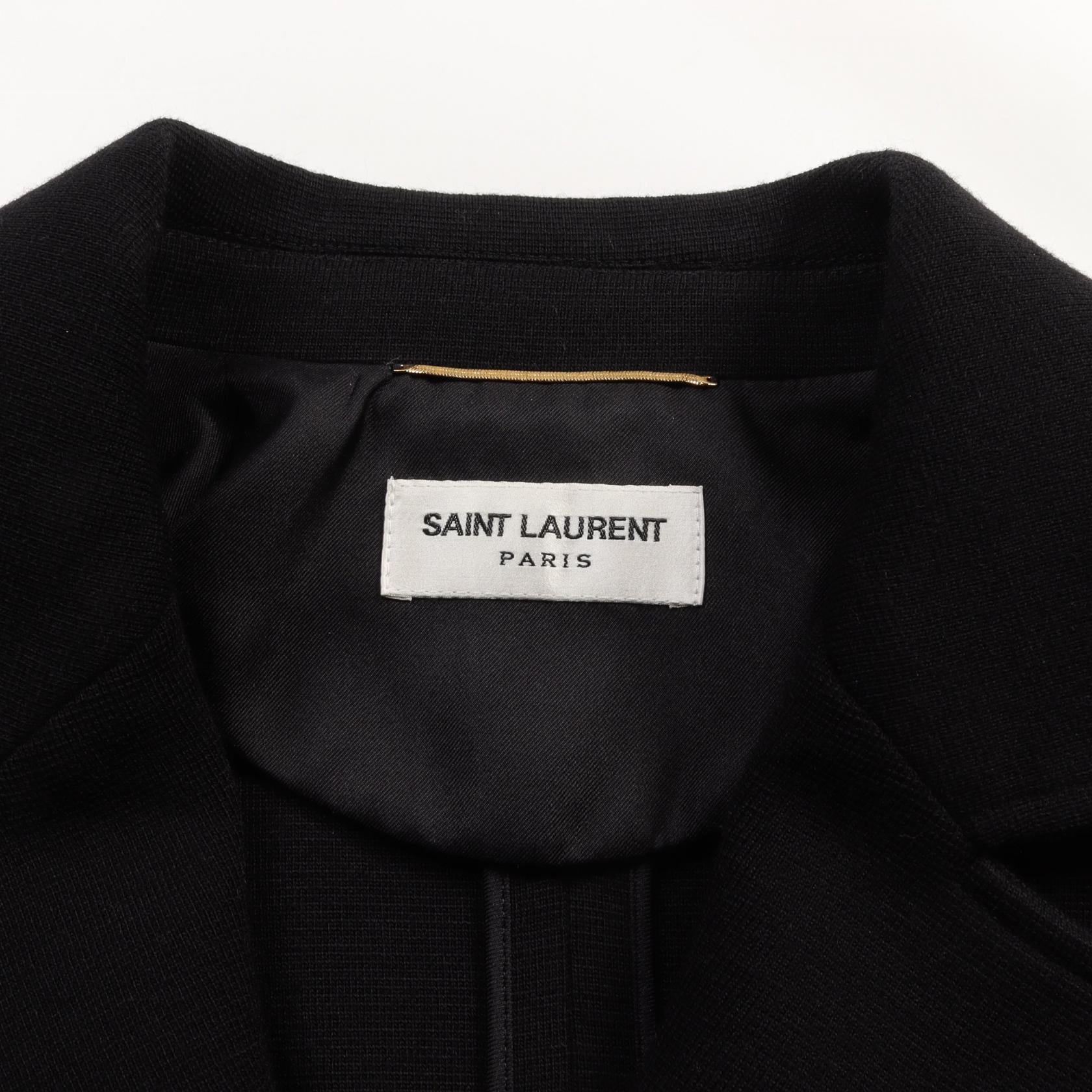 Saint Laurent Wool Nylon Outerwear Black