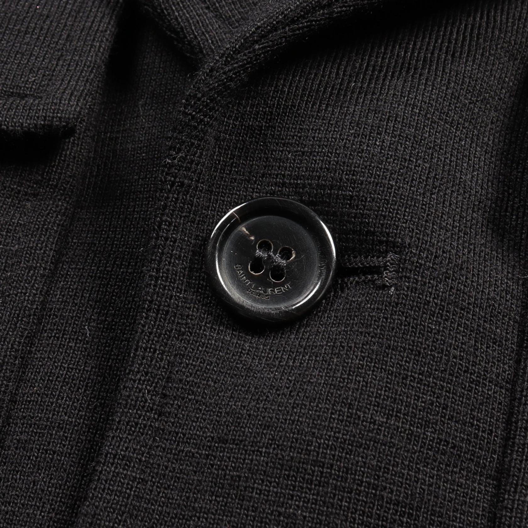 Saint Laurent Wool Nylon Outerwear Black