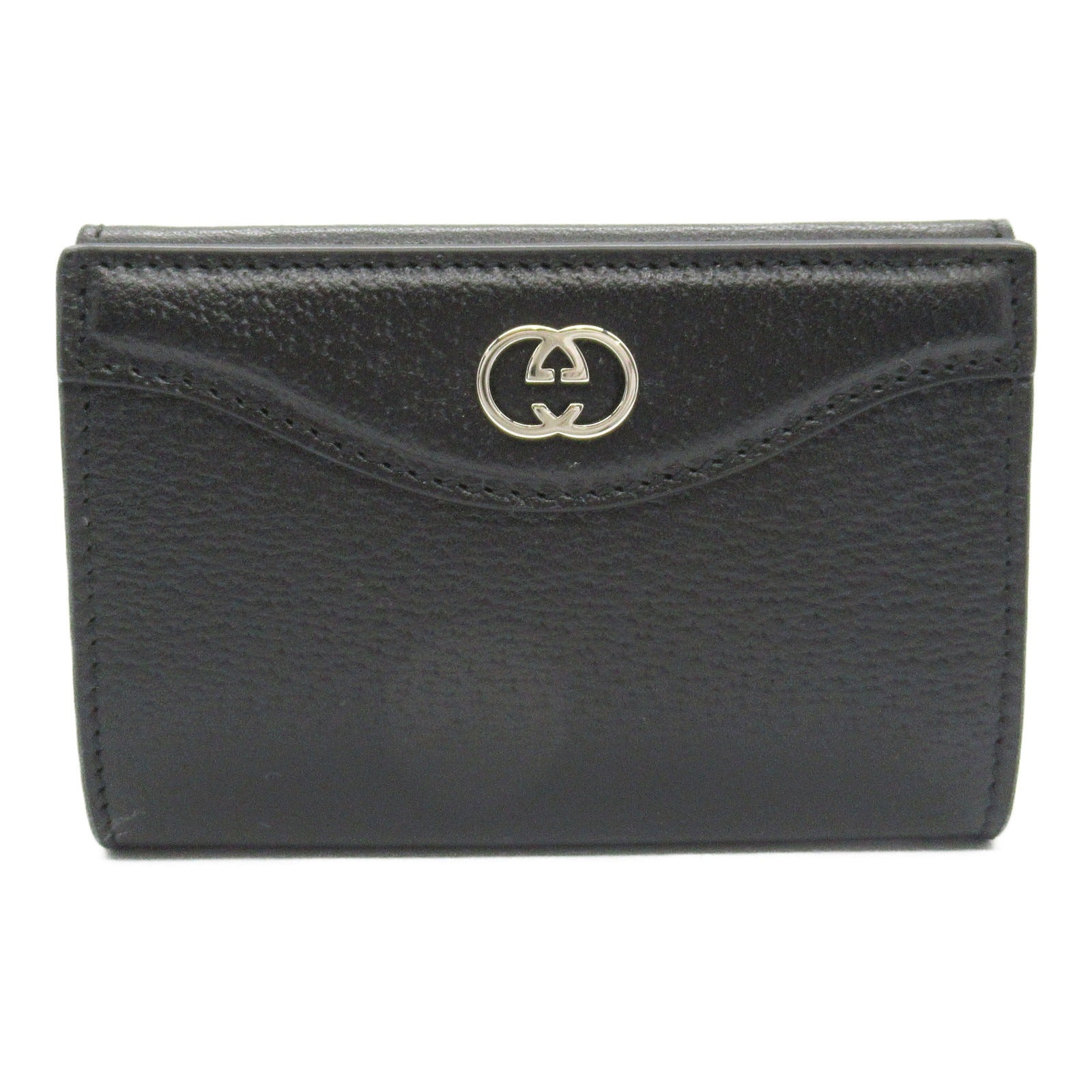 Gucci Leather Interlocking G Card Case