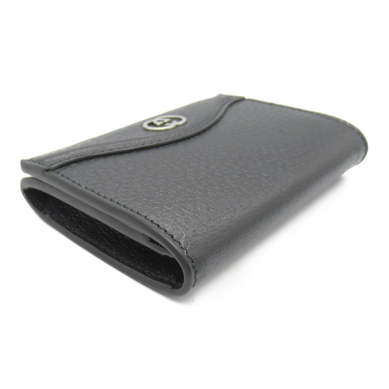 Gucci Leather Interlocking G Card Case