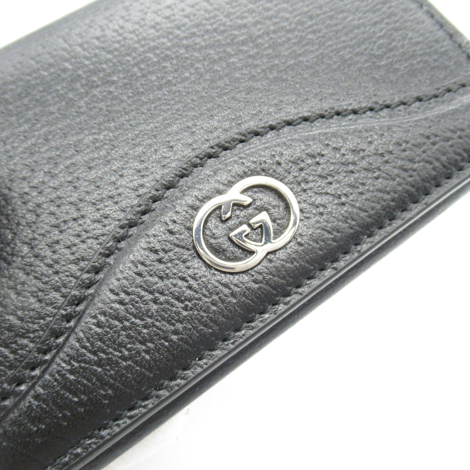 Gucci Leather Interlocking G Card Case