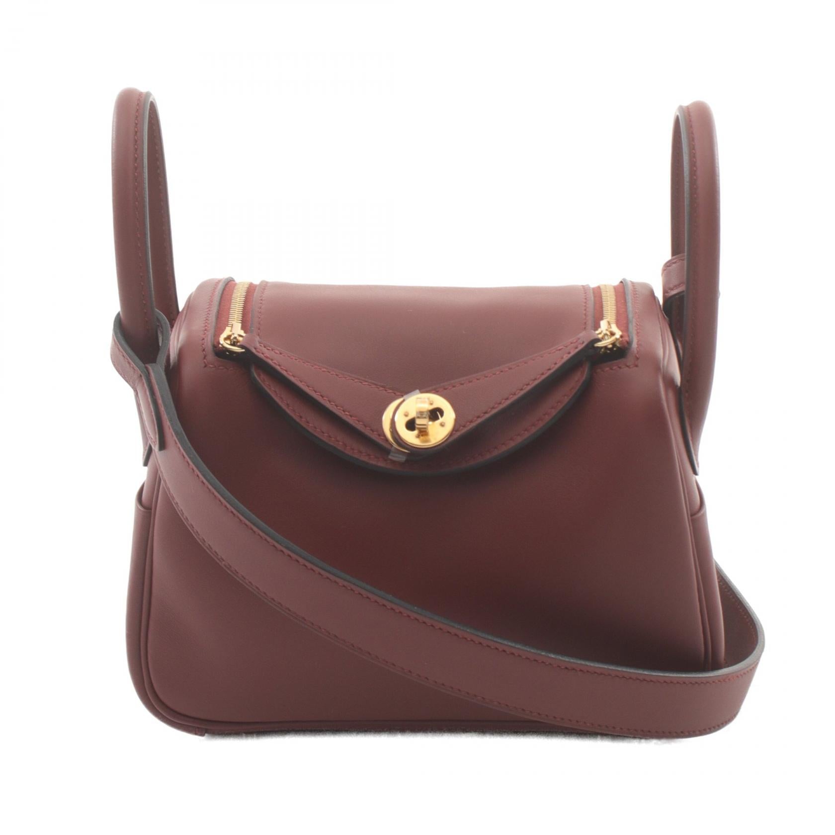 Hermes Lindy Mini Shoulder Bag Bordeaux