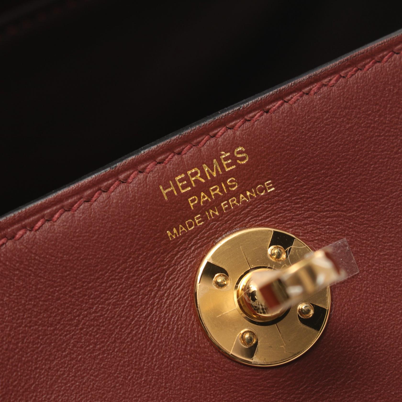 Hermes Lindy Mini Shoulder Bag Bordeaux