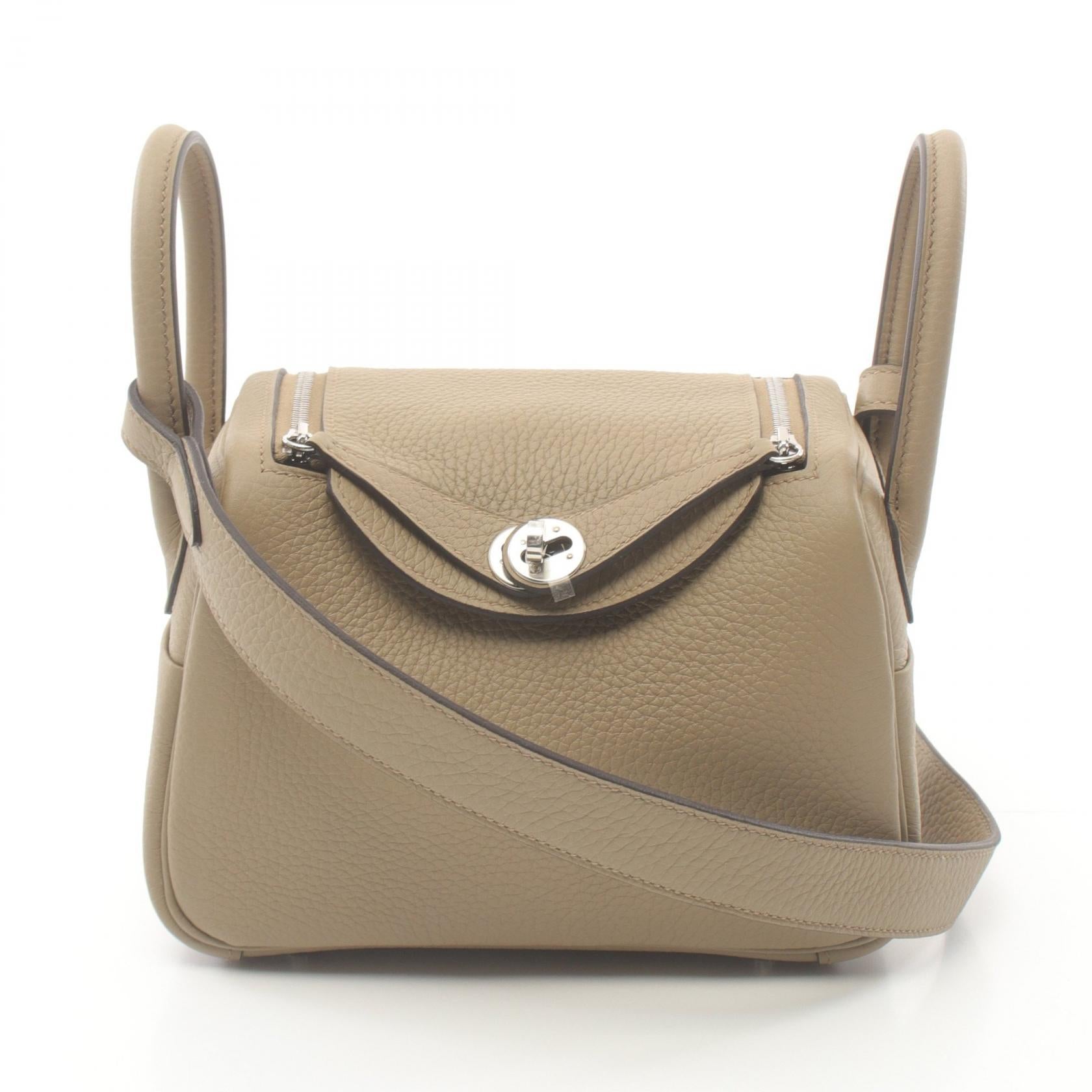 Hermes Lindy Mini Shoulder Bag Beige