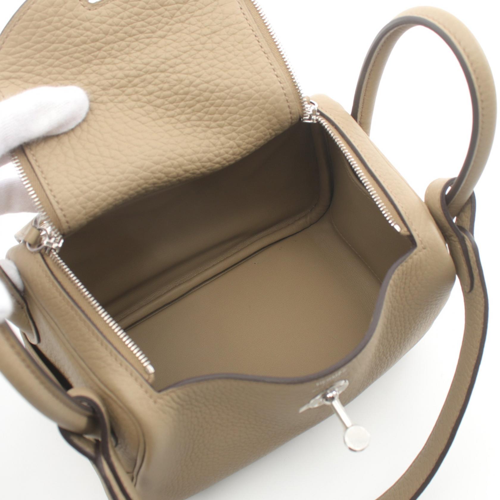 Hermes Lindy Mini Shoulder Bag Beige