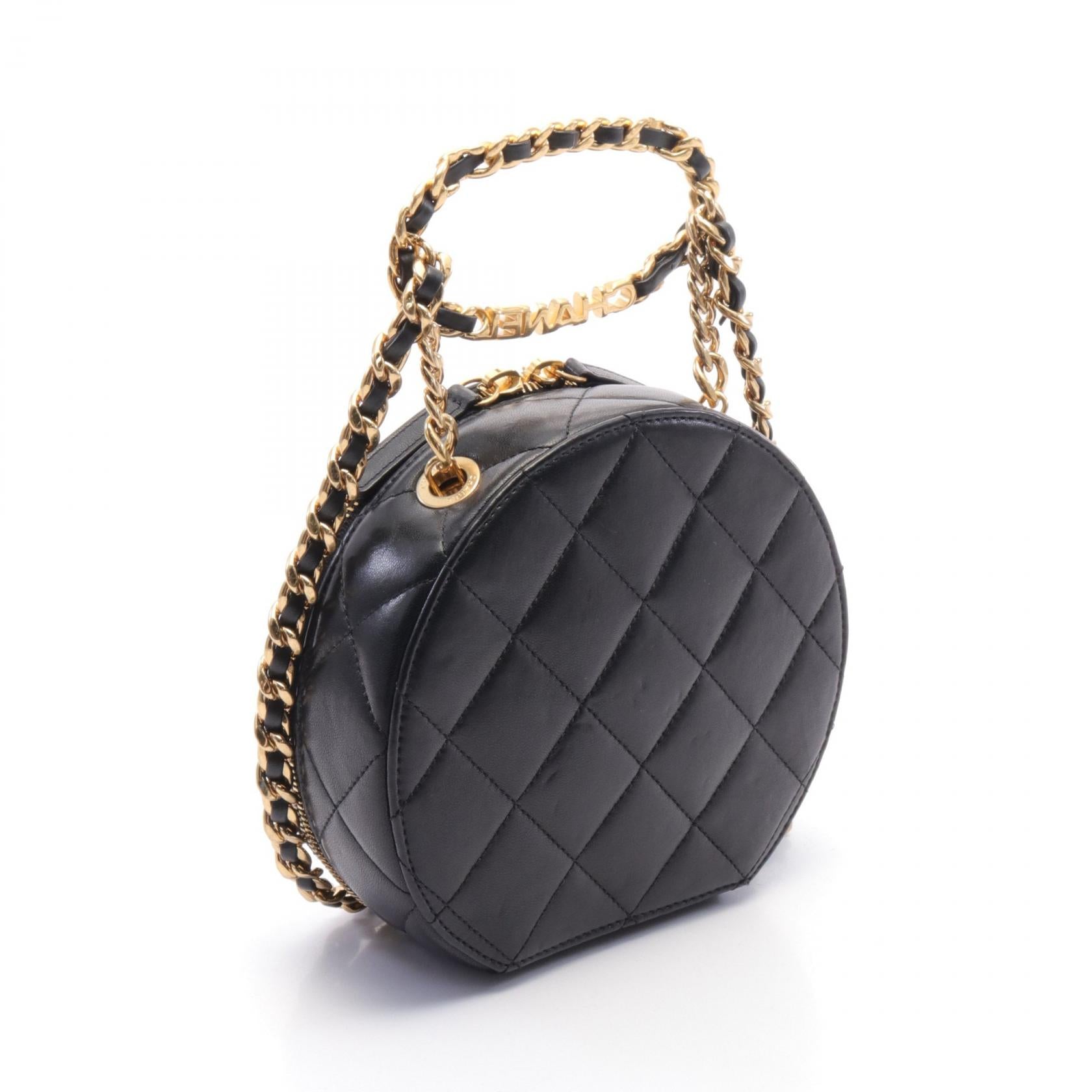 Chanel Lambskin Small Round Shoulder Bag AS3759