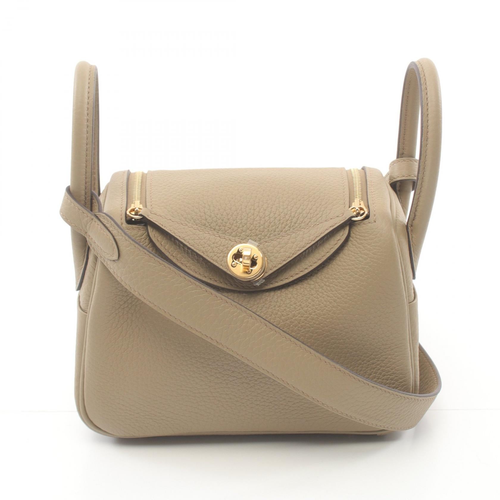 Hermes Lindy Mini Shoulder Bag Beige