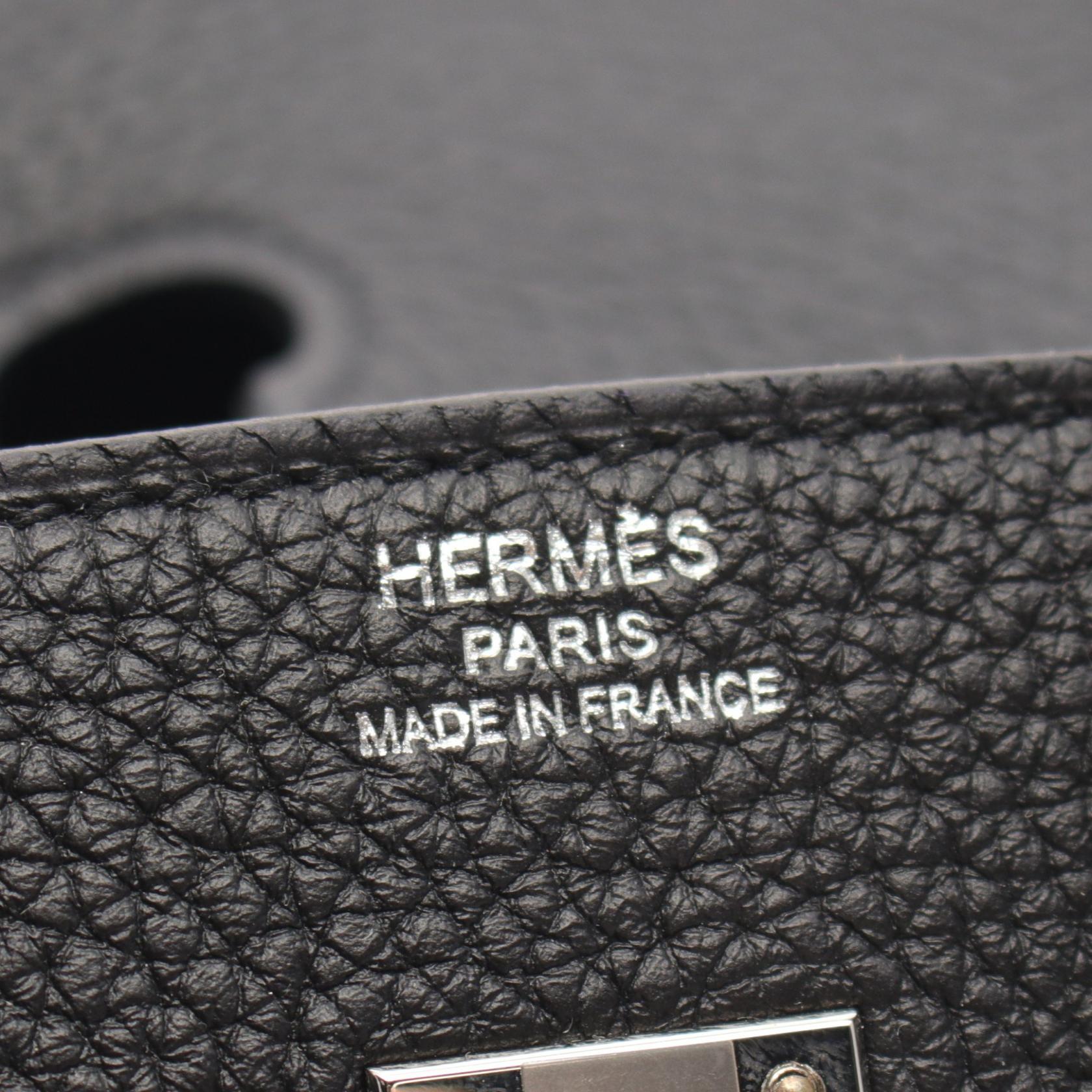 Hermes Birkin 25 Togo Handbag Black