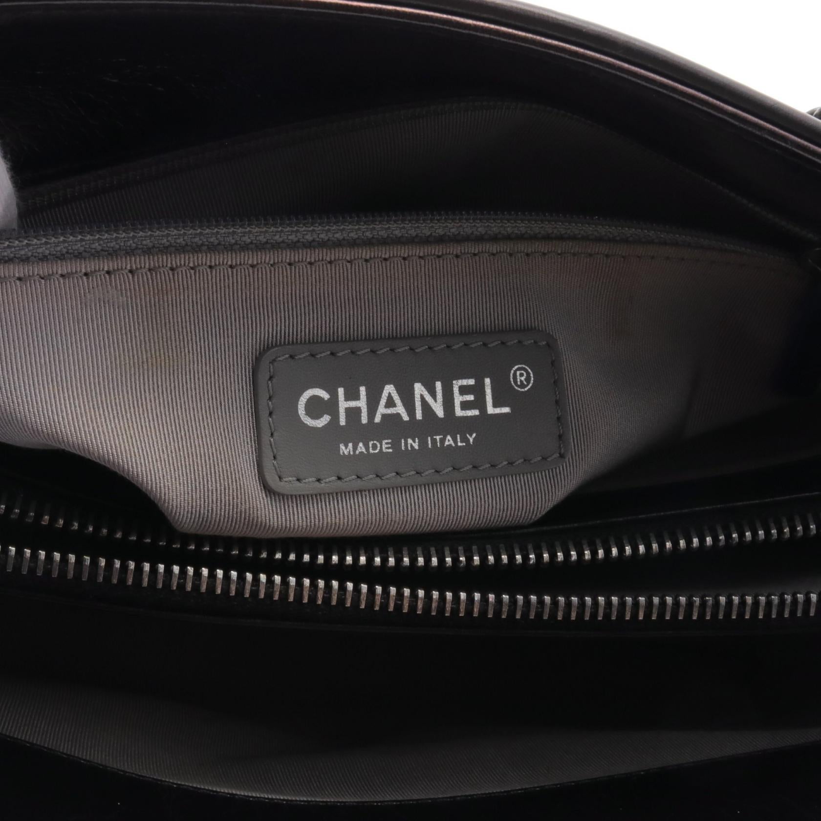 Chanel Leather Coco Mark Shoulder Bag Black