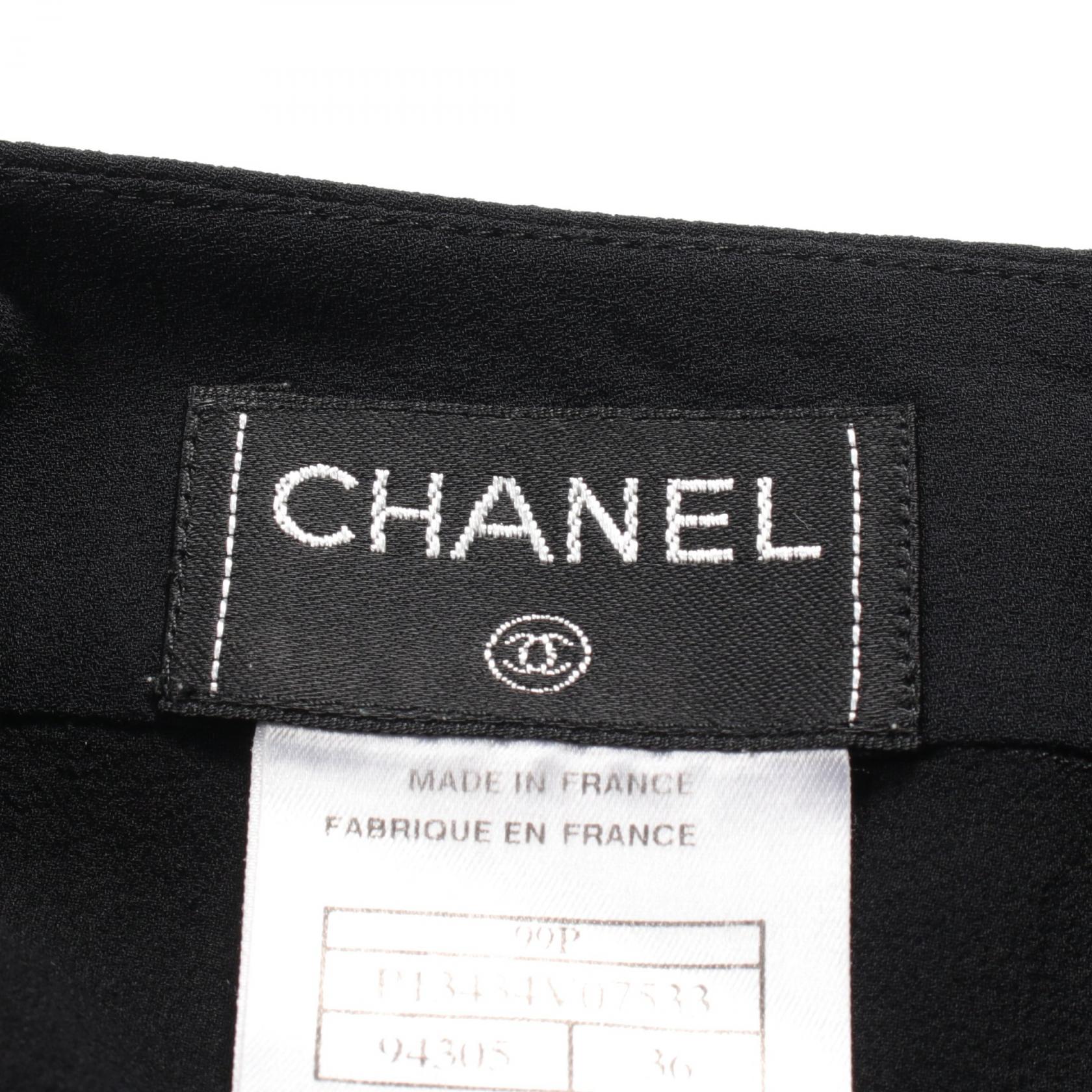 Chanel Silk Skirt Black P13434V07533