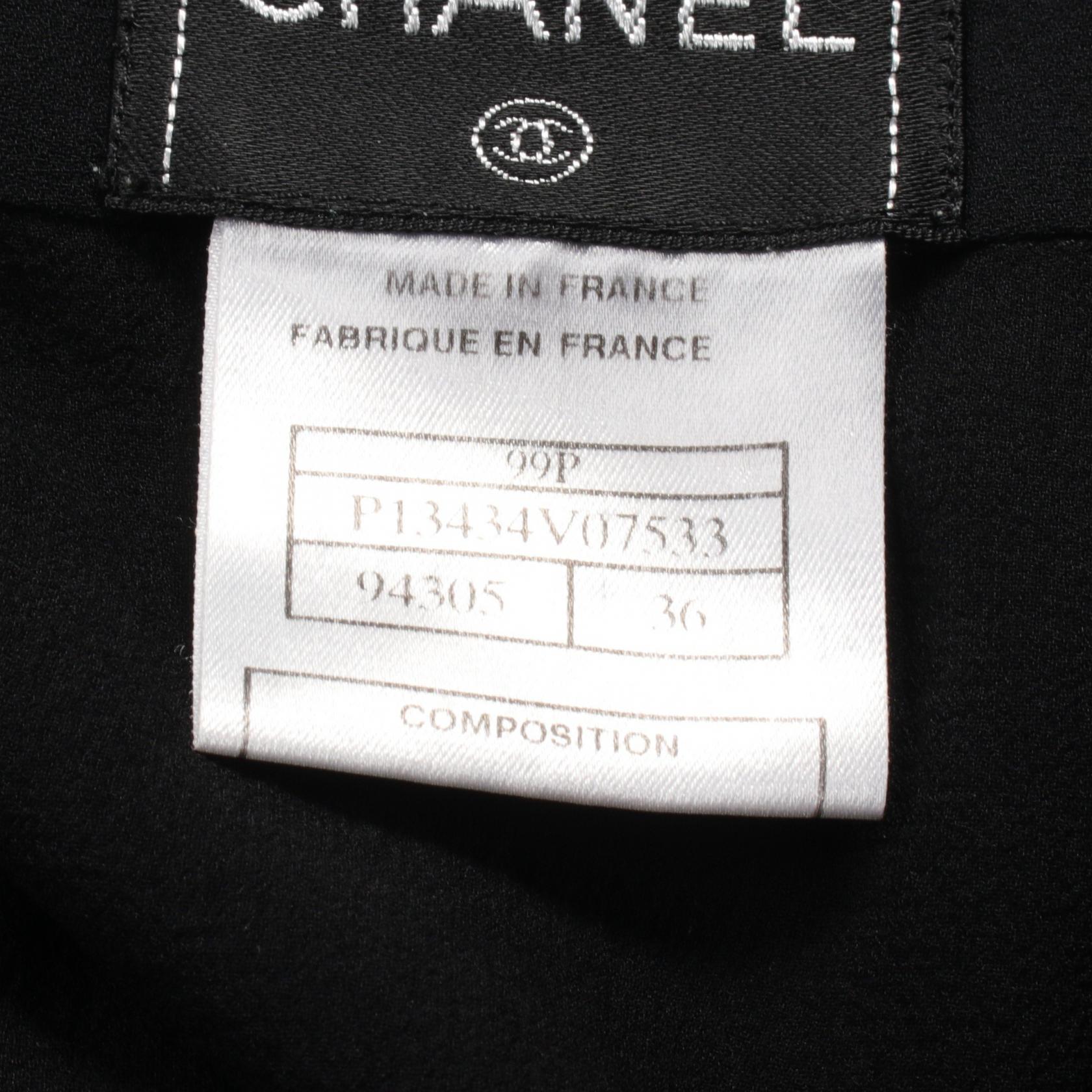 Chanel Silk Skirt Black P13434V07533