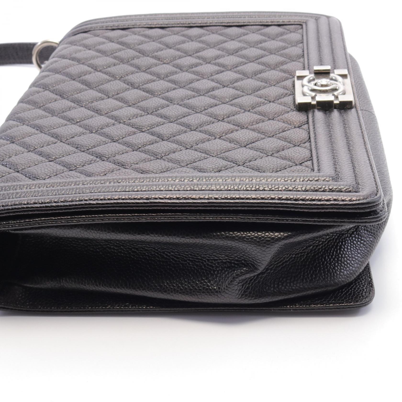 Chanel Boy Large Shoulder Bag Black Leather