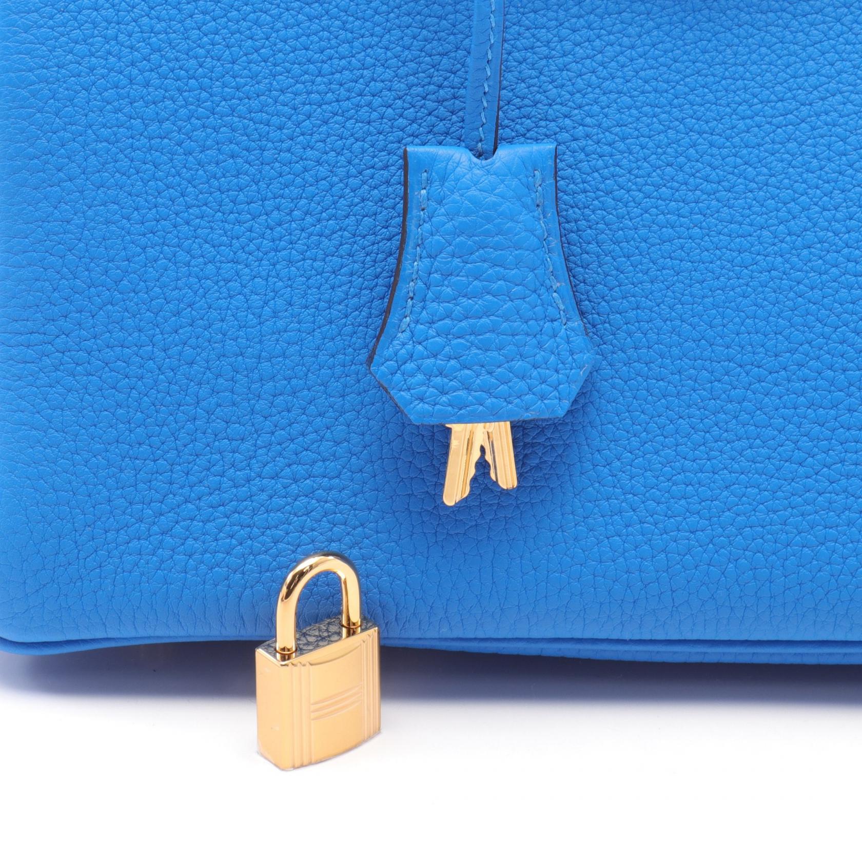 Hermes Birkin 25 Togo Handbag Blue