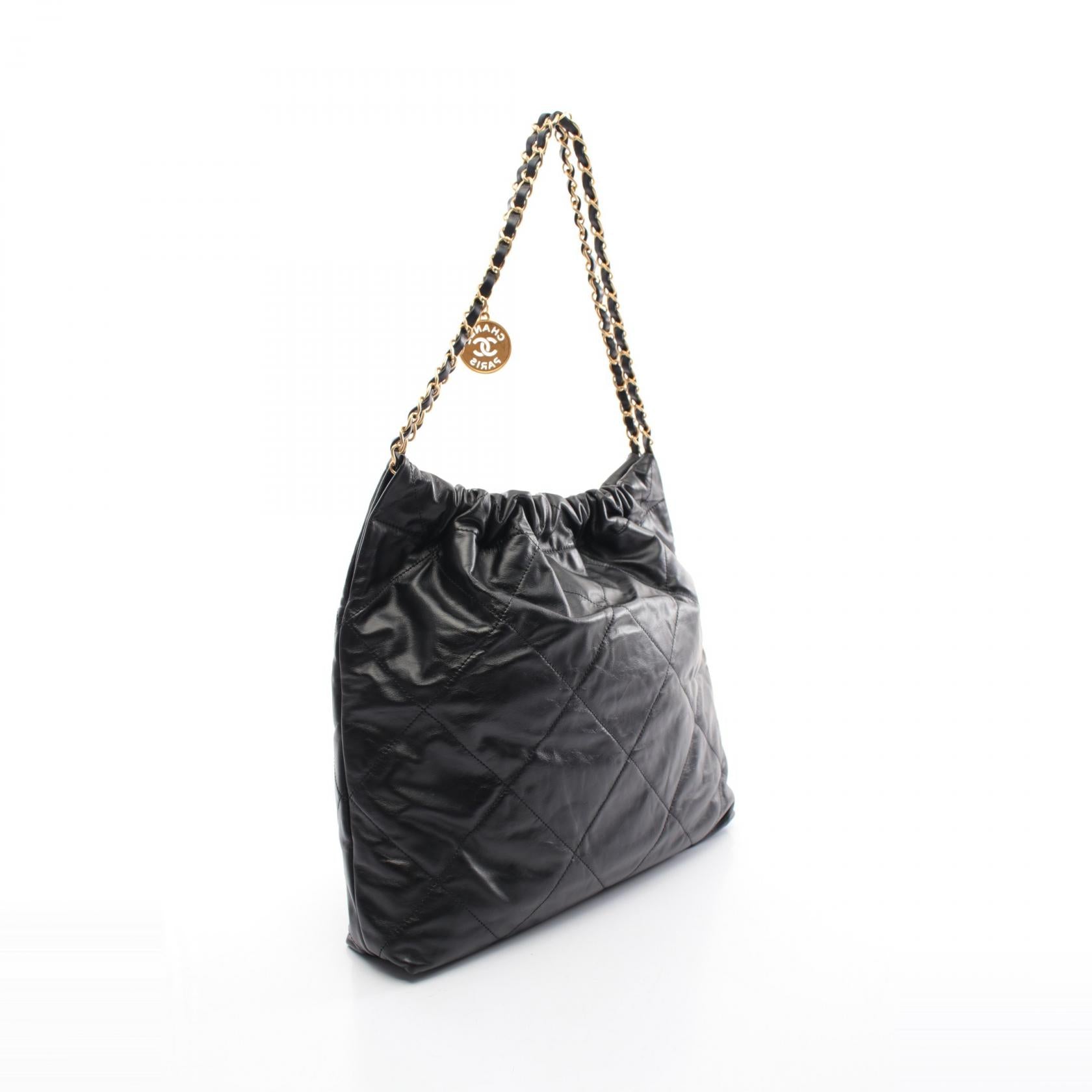 Chanel Lambskin Tote Bag Black AS3261