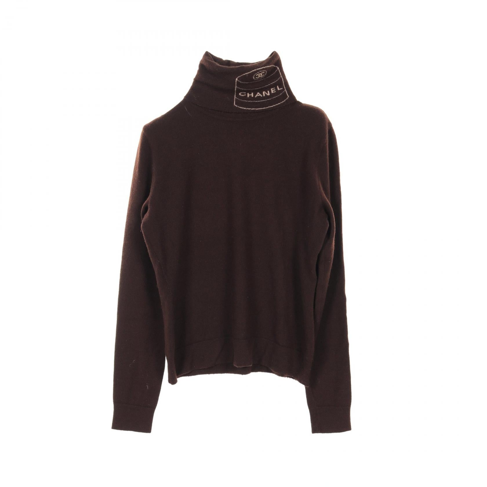 Chanel Cashmere Knit Top Brown