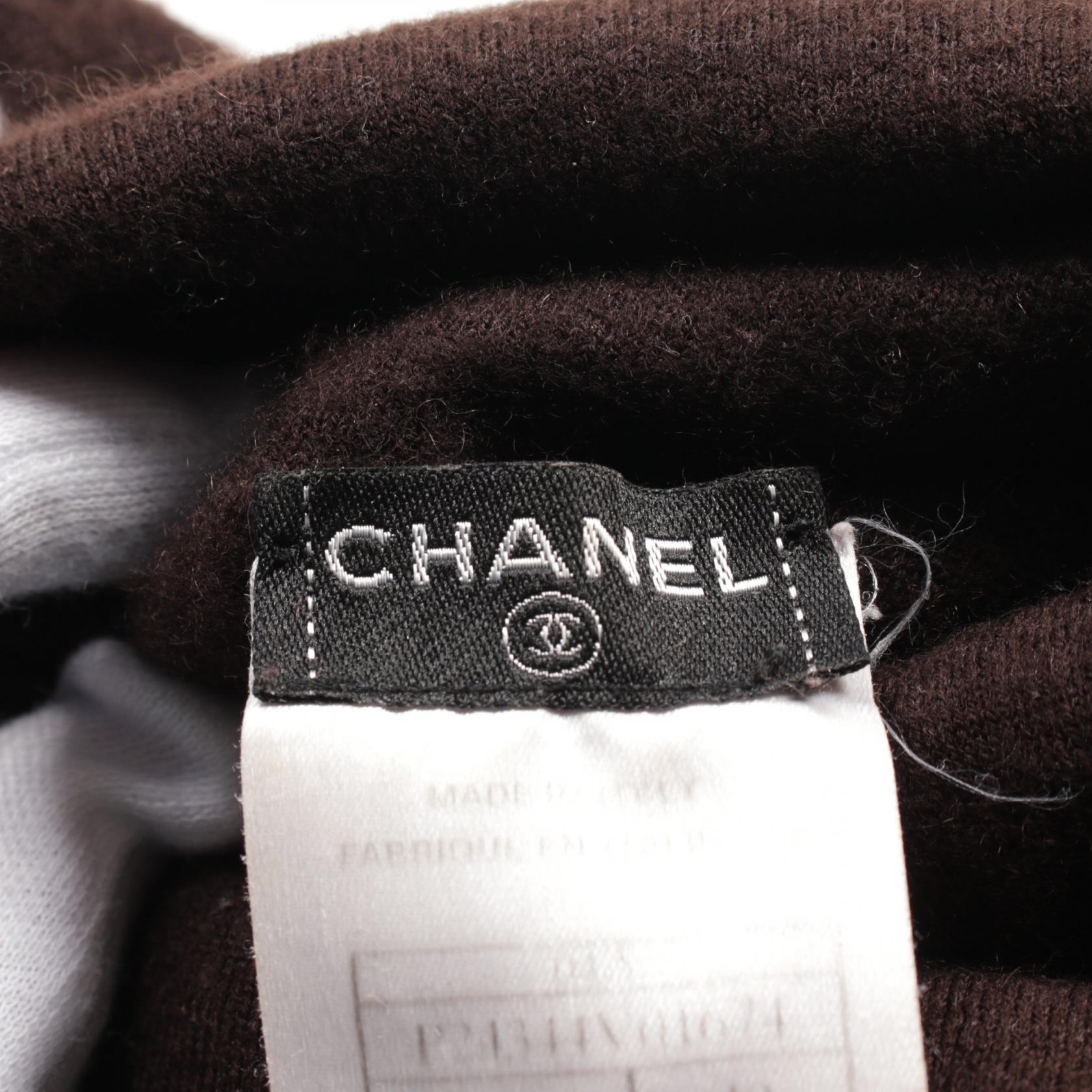 Chanel Cashmere Knit Top Brown