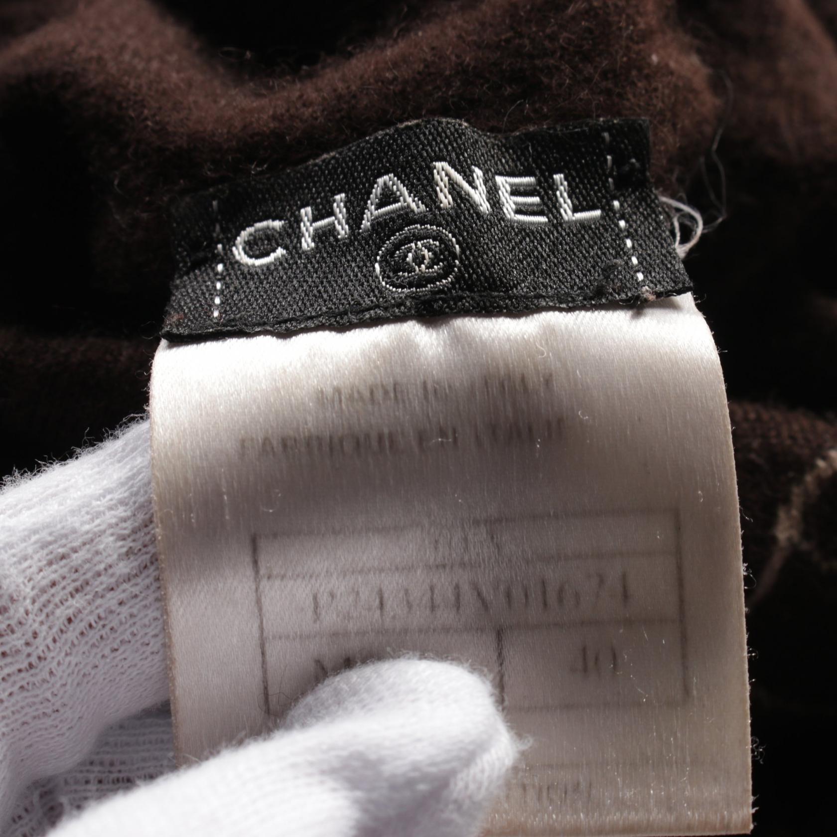 Chanel Cashmere Knit Top Brown