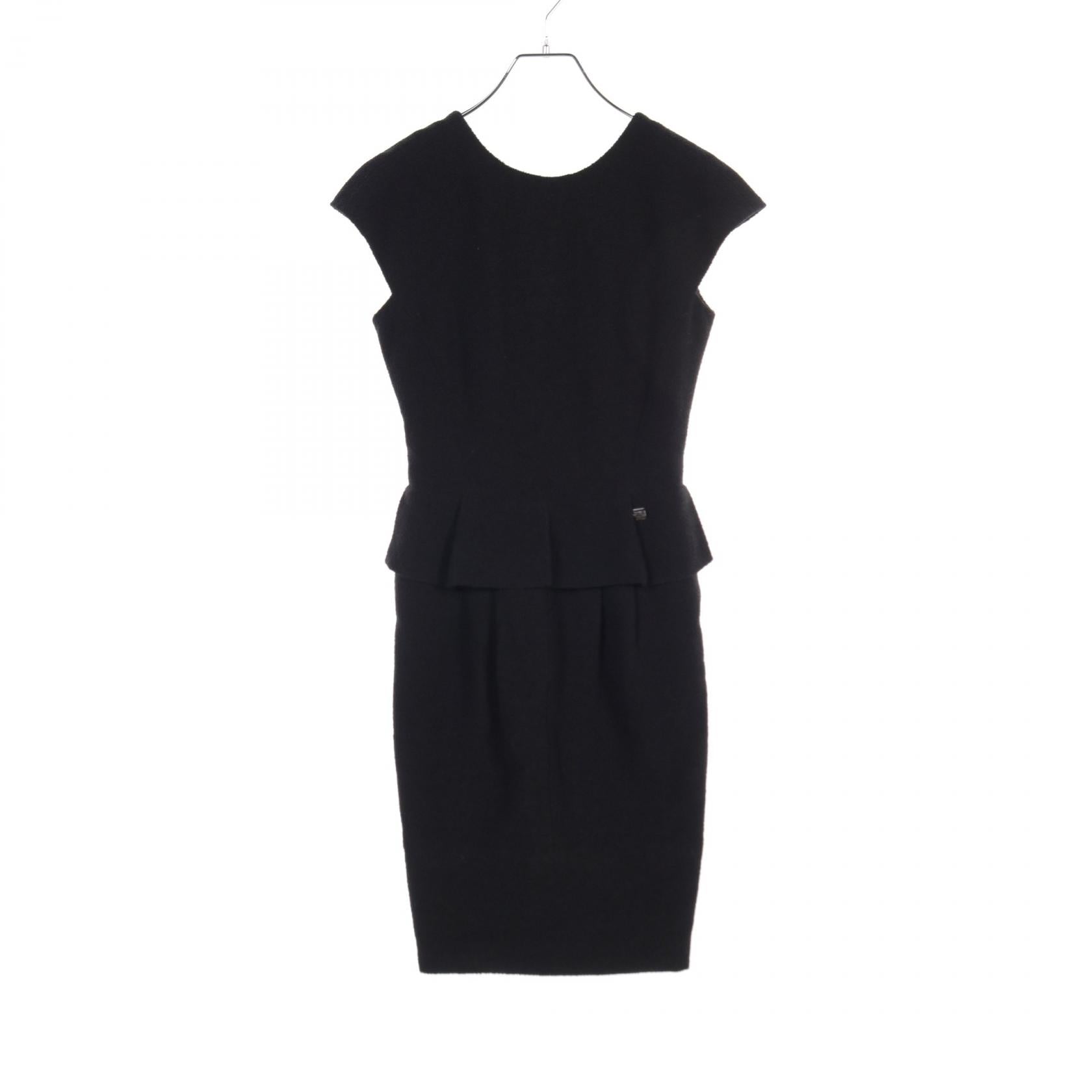 Chanel Wool Silk Dress Black P42639