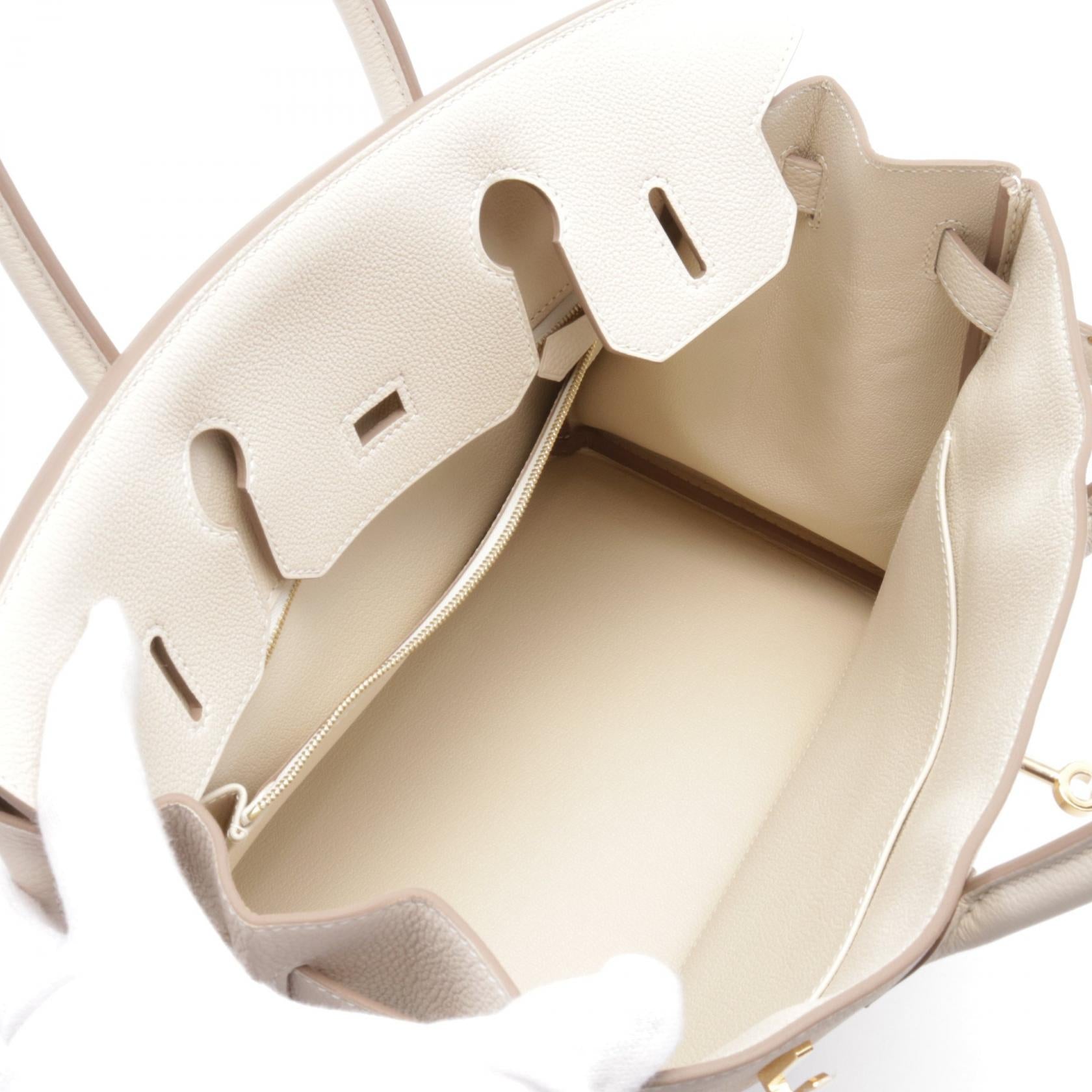 Hermes Birkin 30 Togo Handbag Ivory