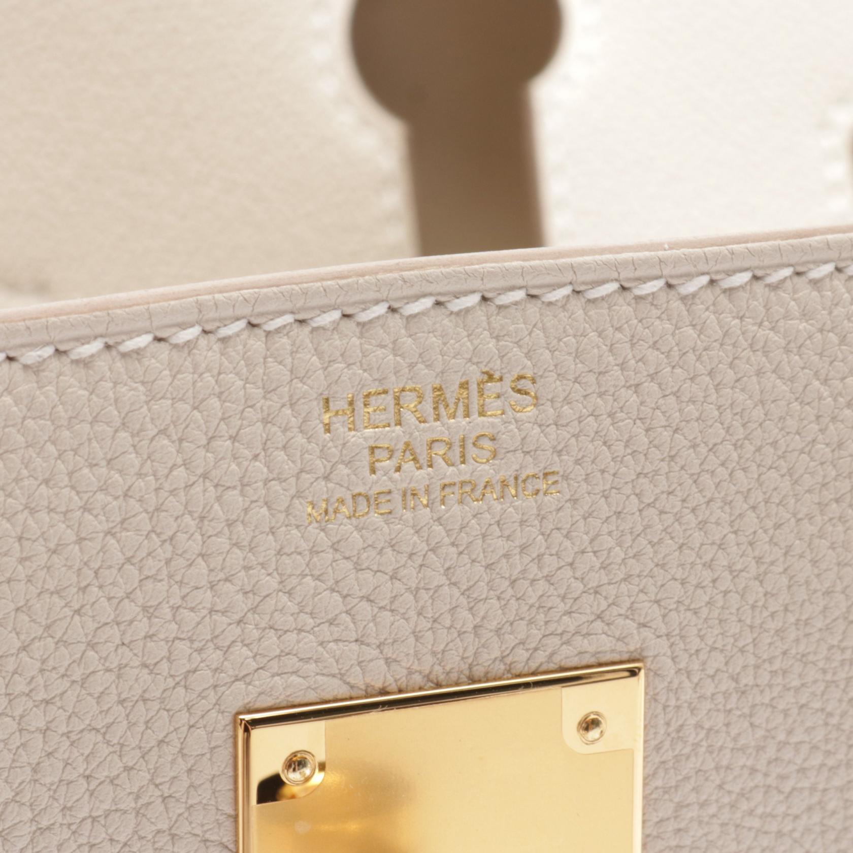 Hermes Birkin 30 Togo Handbag Ivory