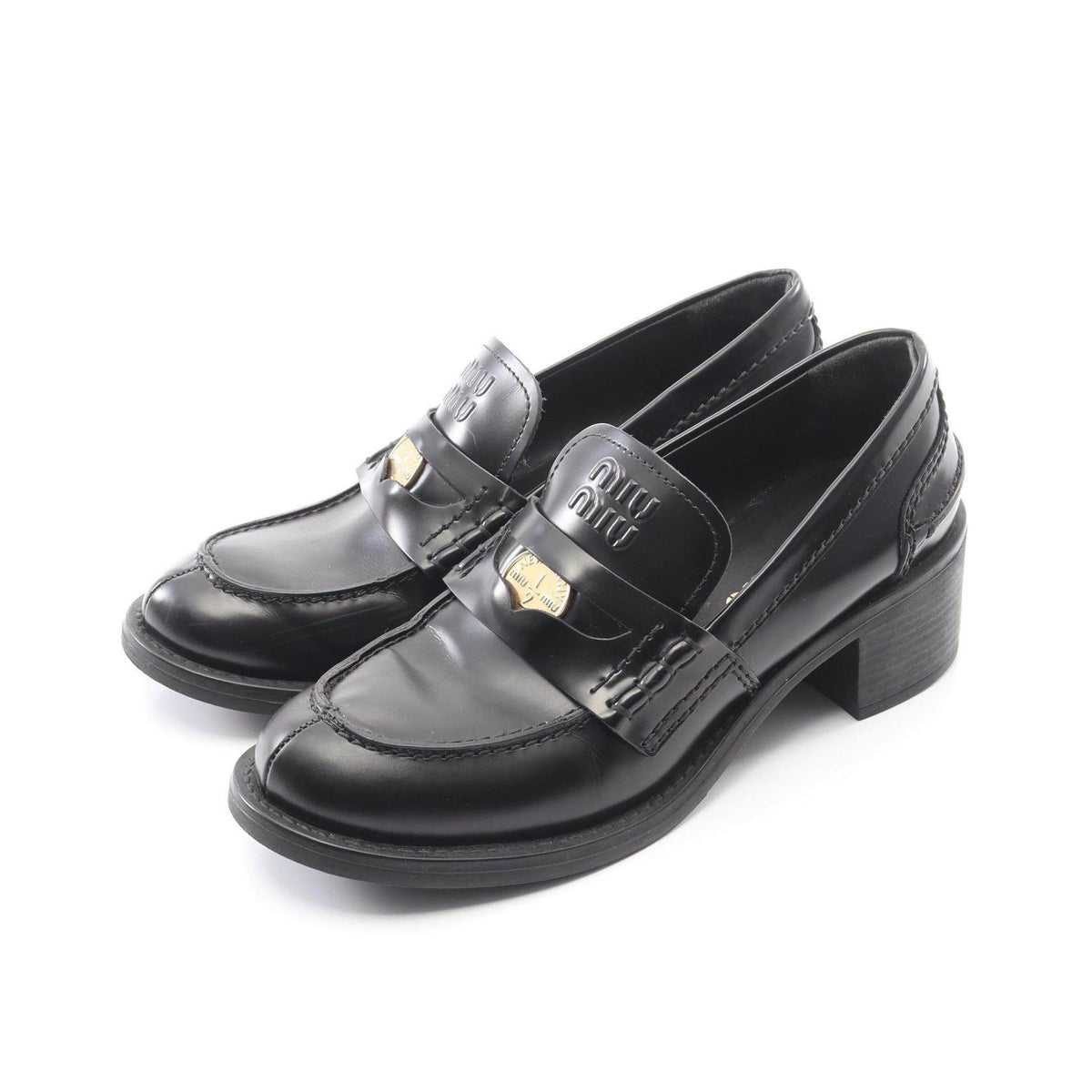 Miu Miu Blush Leather Loafers