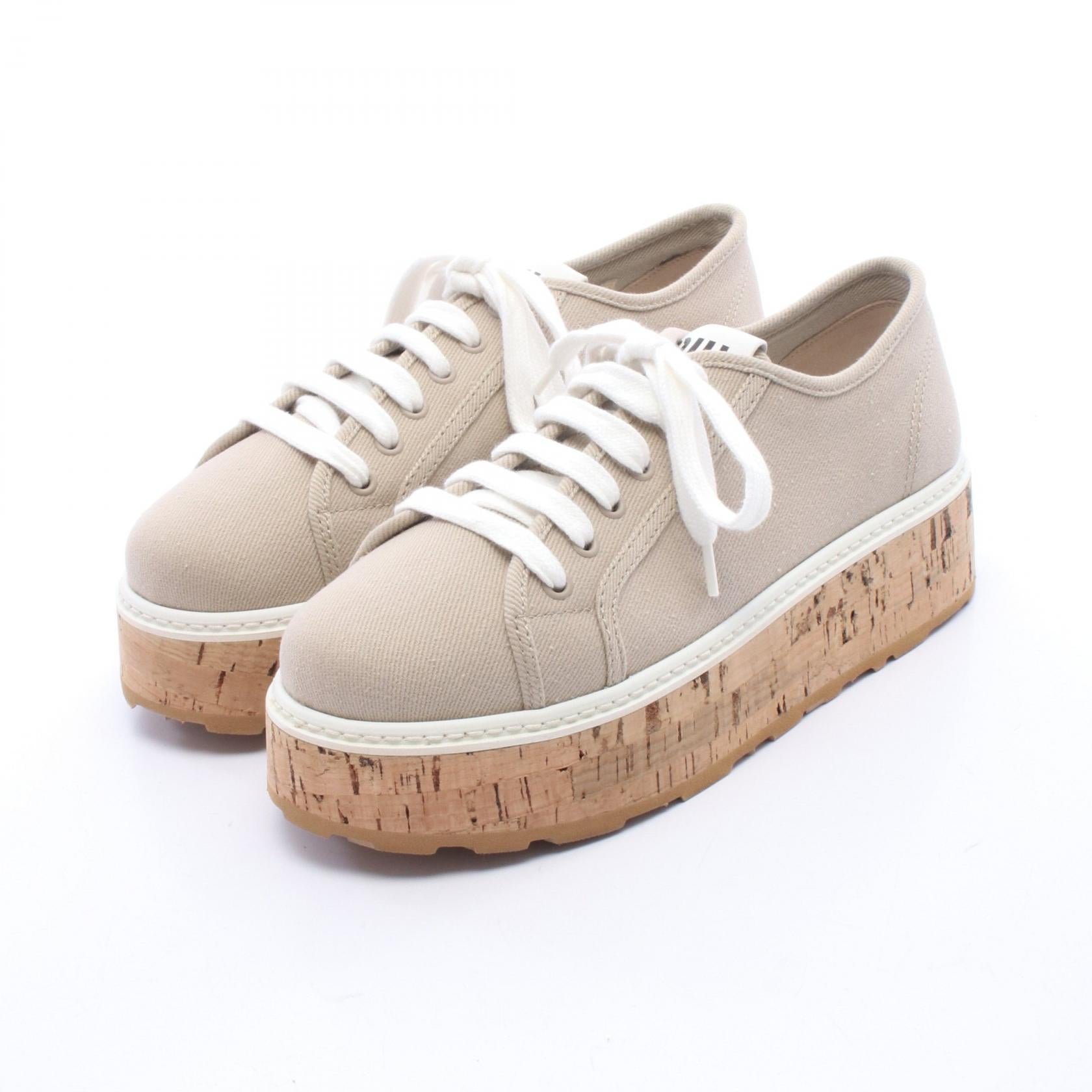 Miu Miu Denim Platform Sneakers