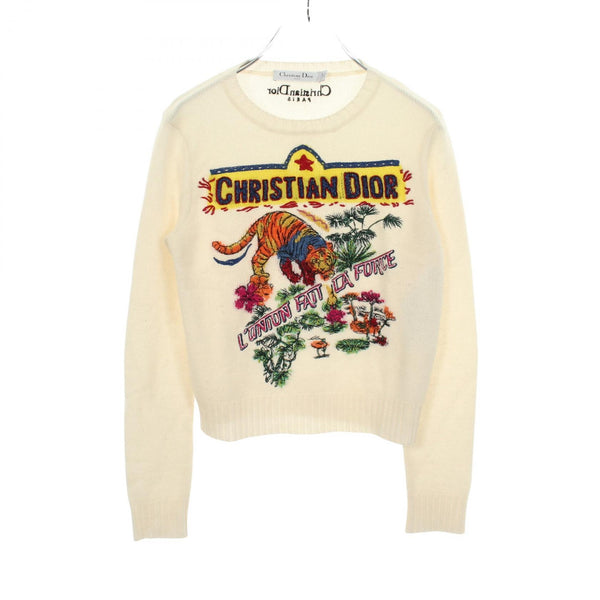 Christian Dior Indian Tiger Cashmere Knit Top