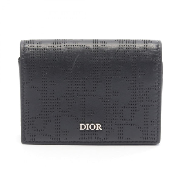 Christian Dior Oblique Perforated Leather Card Case