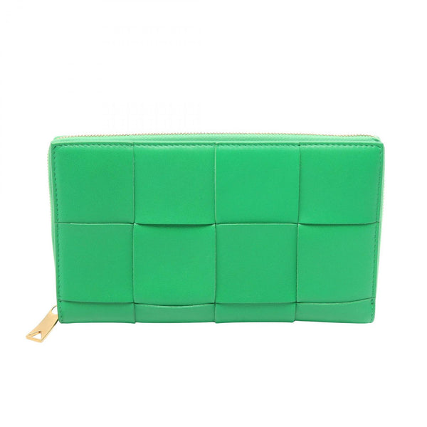 Bottega Veneta Maxi Intrecciato zip around wallet leather wallet