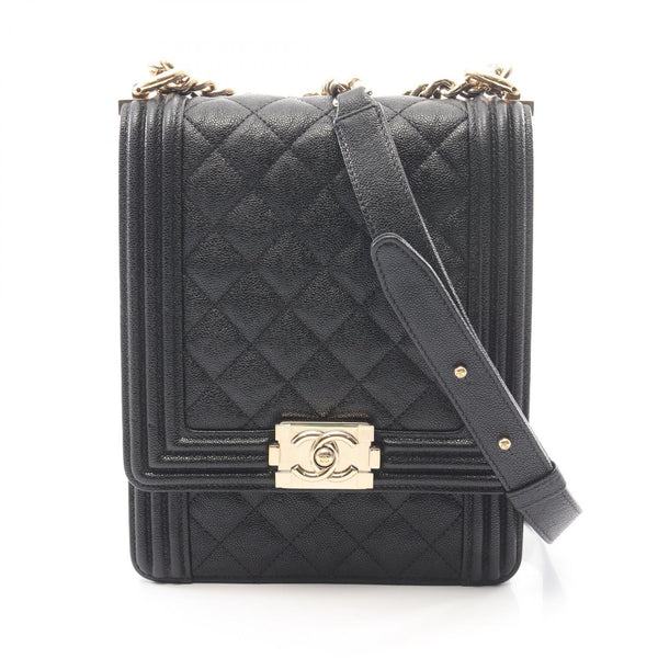 CHANEL Boy Chanel Caviar Skin Shoulder Bag