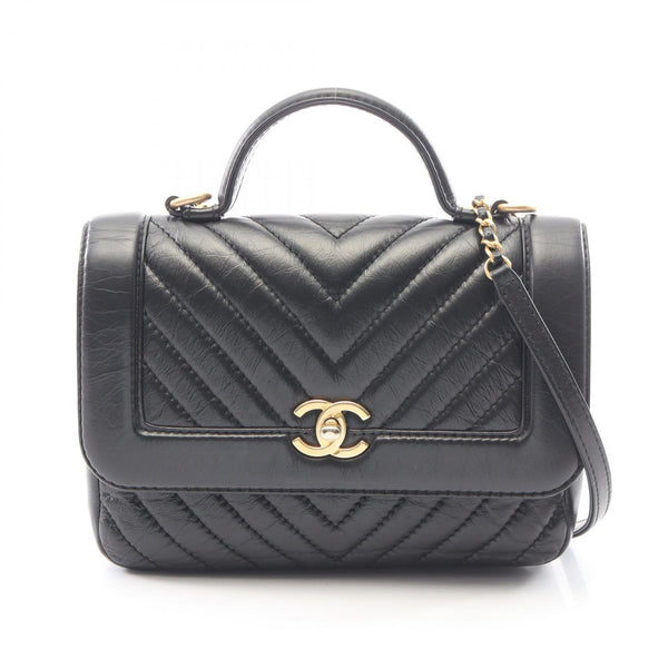 Chanel Mademoiselle Leather 2way Shoulder Bag
