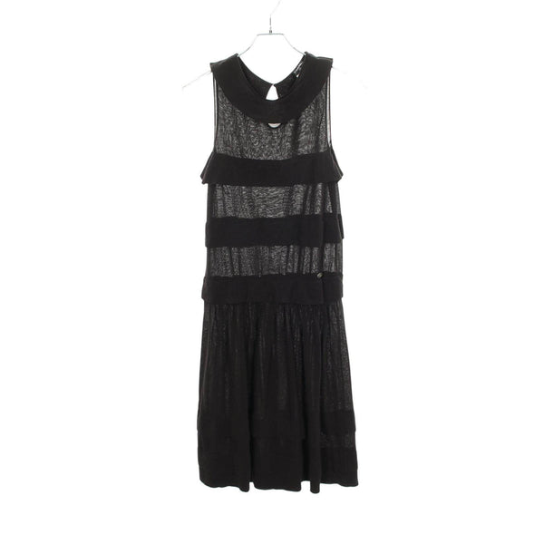 CHANEL Coco Mark Plate Cotton Dress