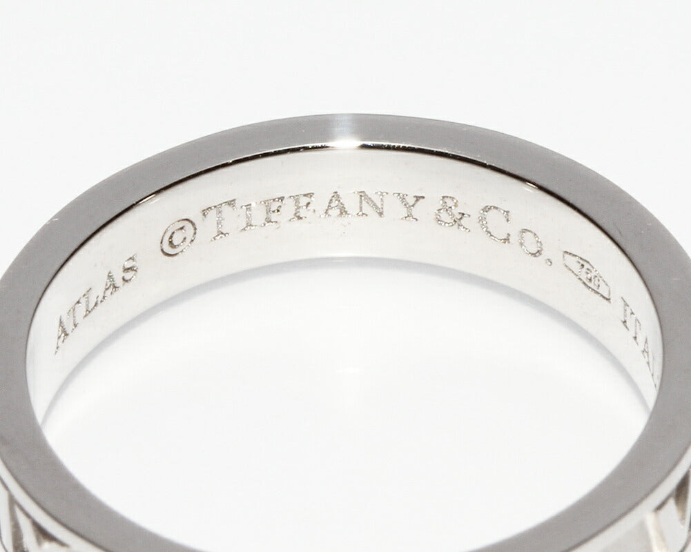 Tiffany Atlas Narrow Ring K18WG Size 8