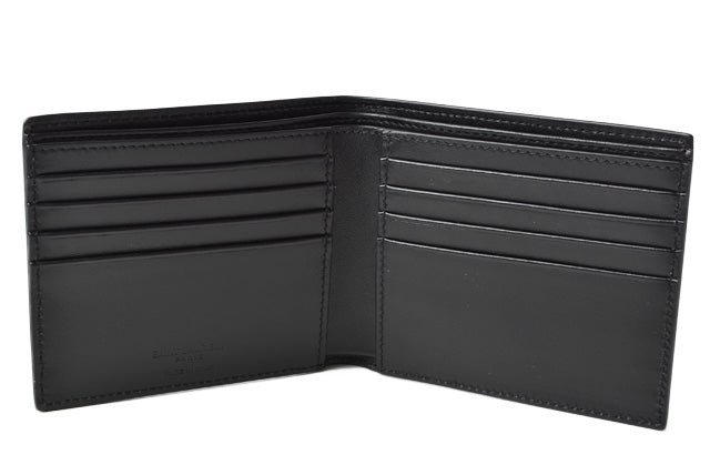 Yves Saint Laurent Men's Bifold Wallet, Black/Multicolor, Calf Leather in Pristine Condition