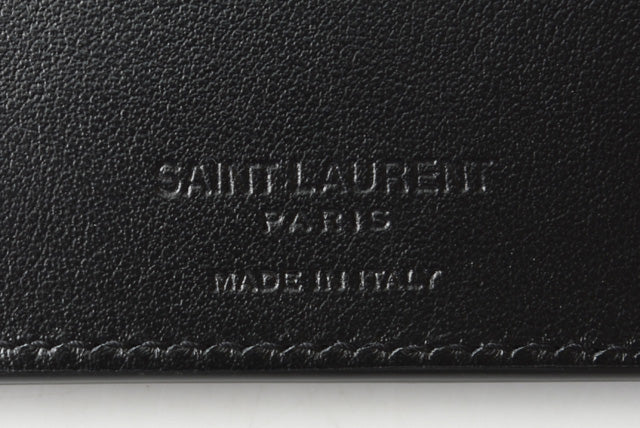 Yves Saint Laurent Men's Bifold Wallet, Black/Multicolor, Calf Leather in Pristine Condition