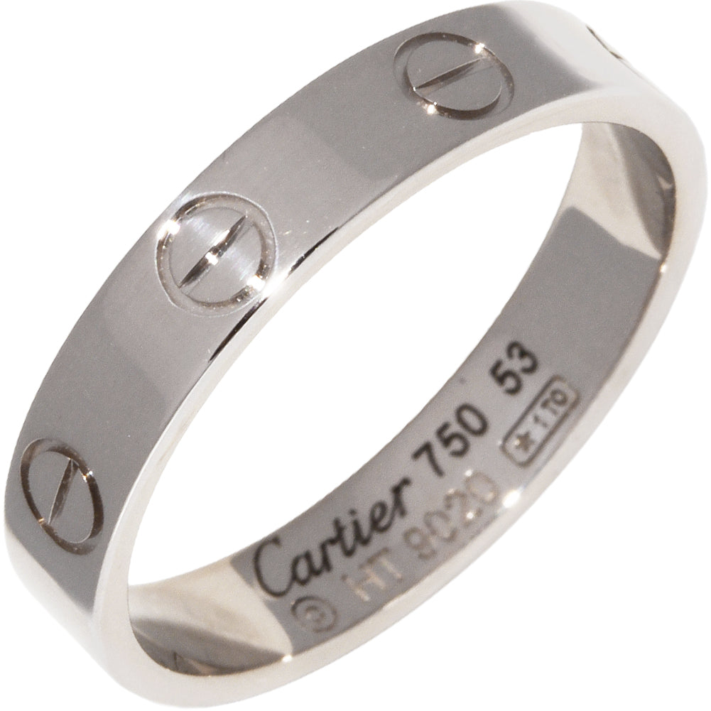 Cartier K18WG Mini Love Ring B40851 in Great Condition