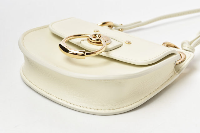 Chloe TESS Mini Shoulder Bag with Strap, Off-White