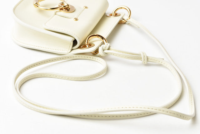 Chloe TESS Mini Shoulder Bag with Strap, Off-White