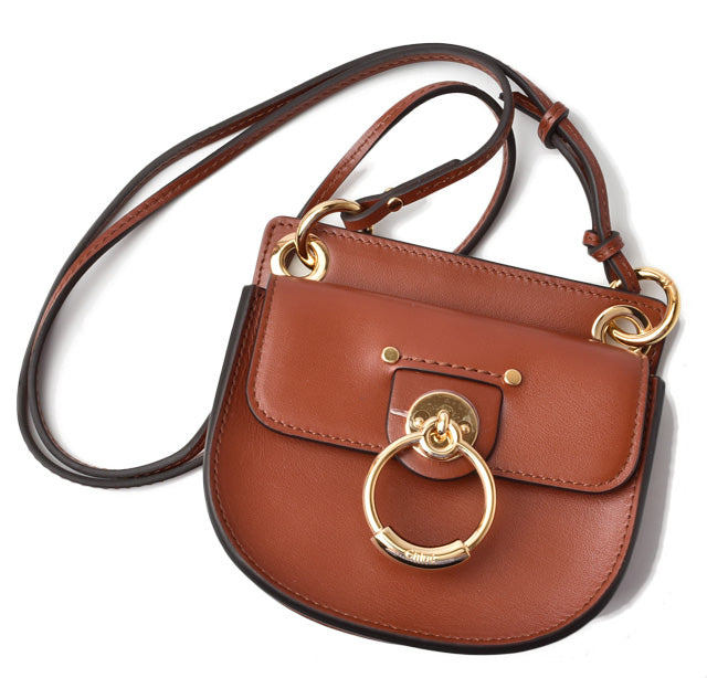 Chloe TESS Mini Shoulder Bag/Pouch with Strap, Brown