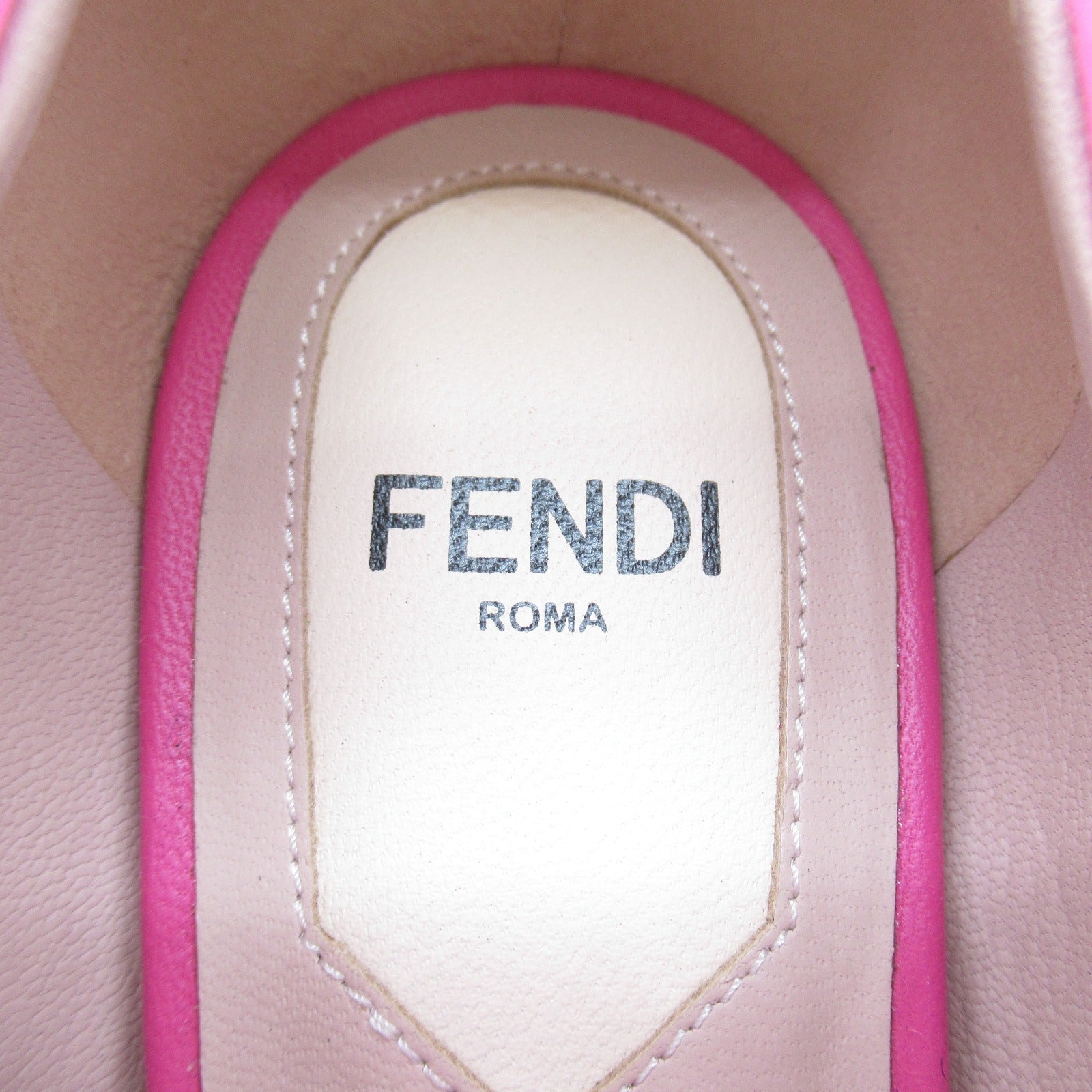 Fendi Canvas Belted Pumps Pink 188622