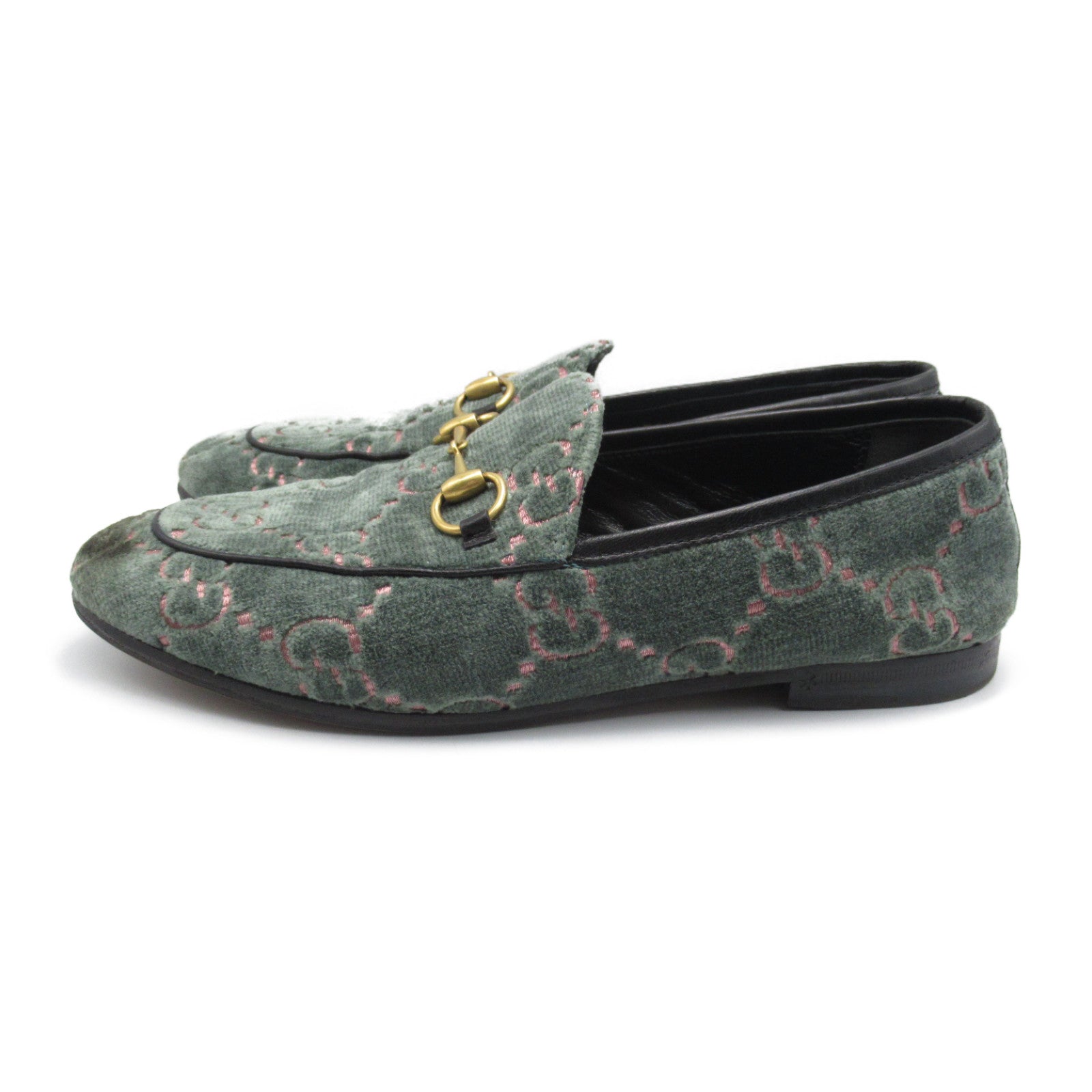 Gucci Horsebit GG Loafers Fabric Velour