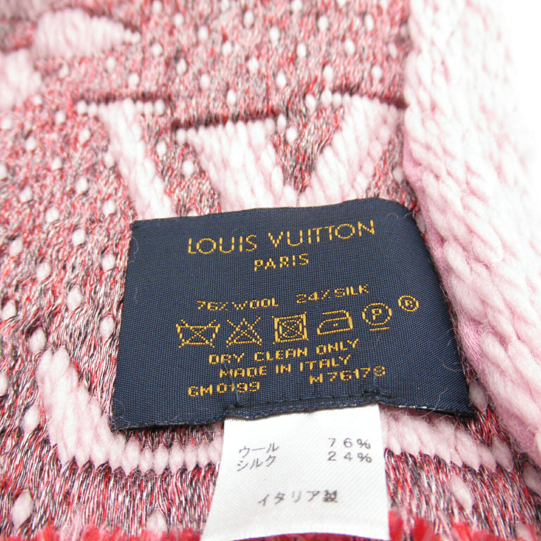 Louis Vuitton Wool Silk Logo Mania Scarf M76178