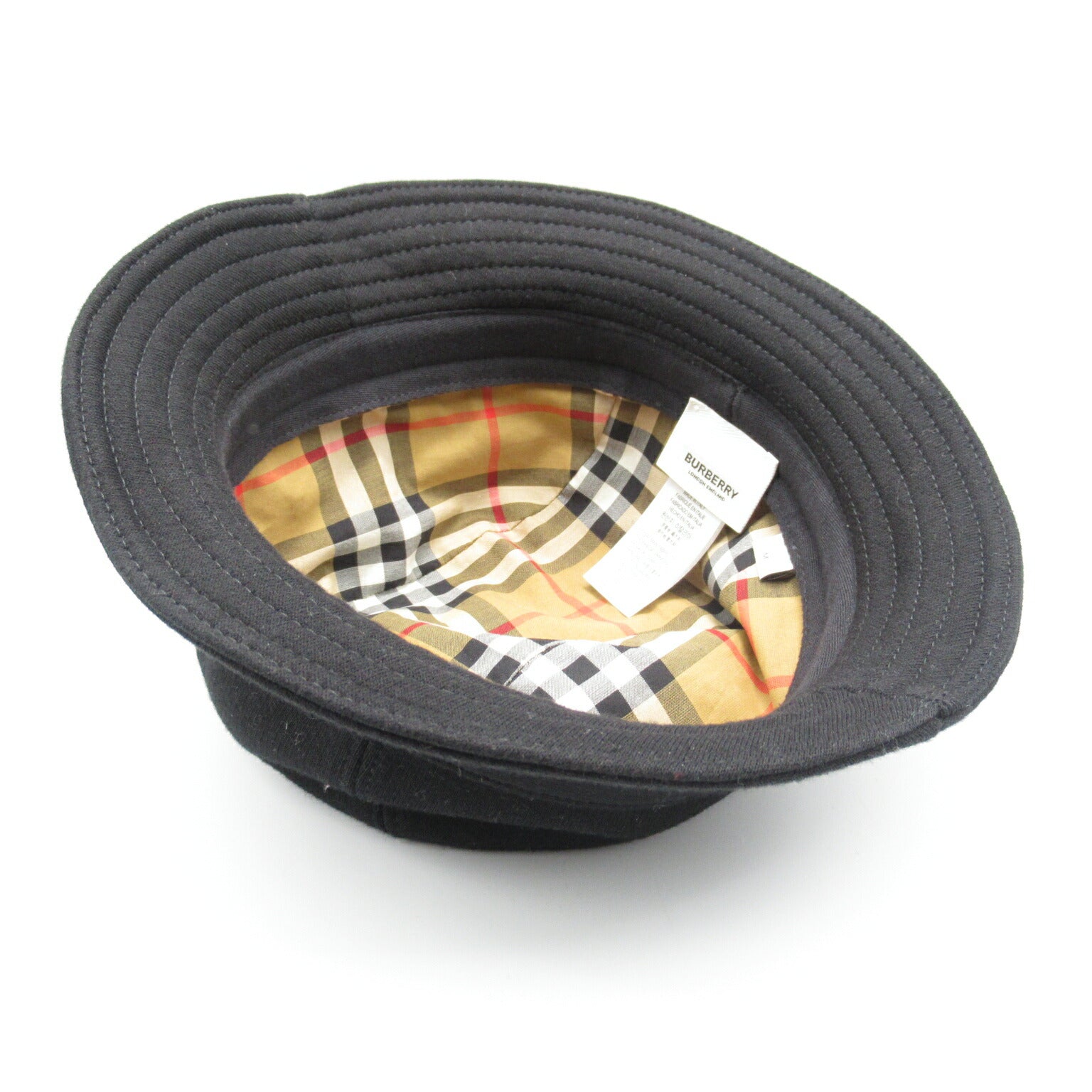 Burberry Logo Bucket Hat Cotton Black