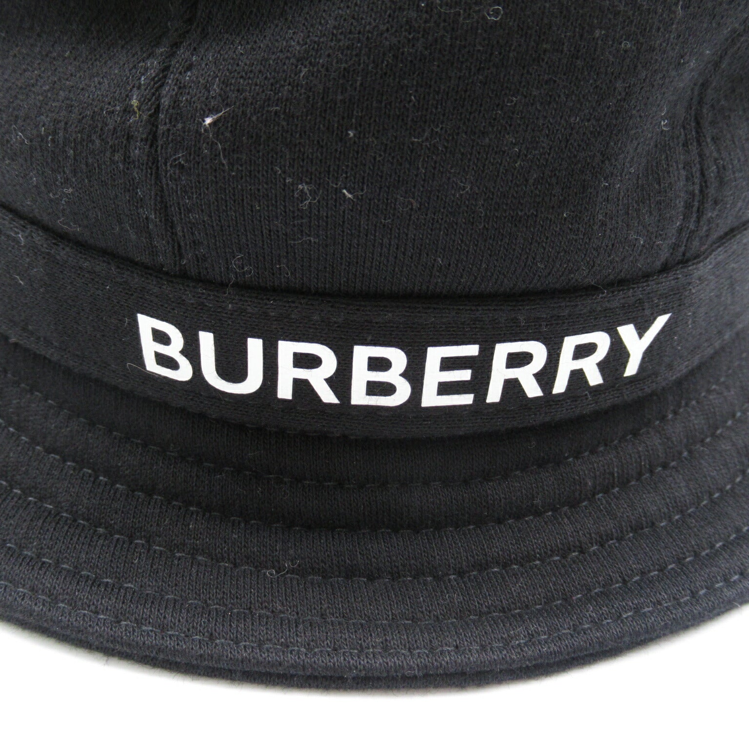 Burberry Logo Bucket Hat Cotton Black