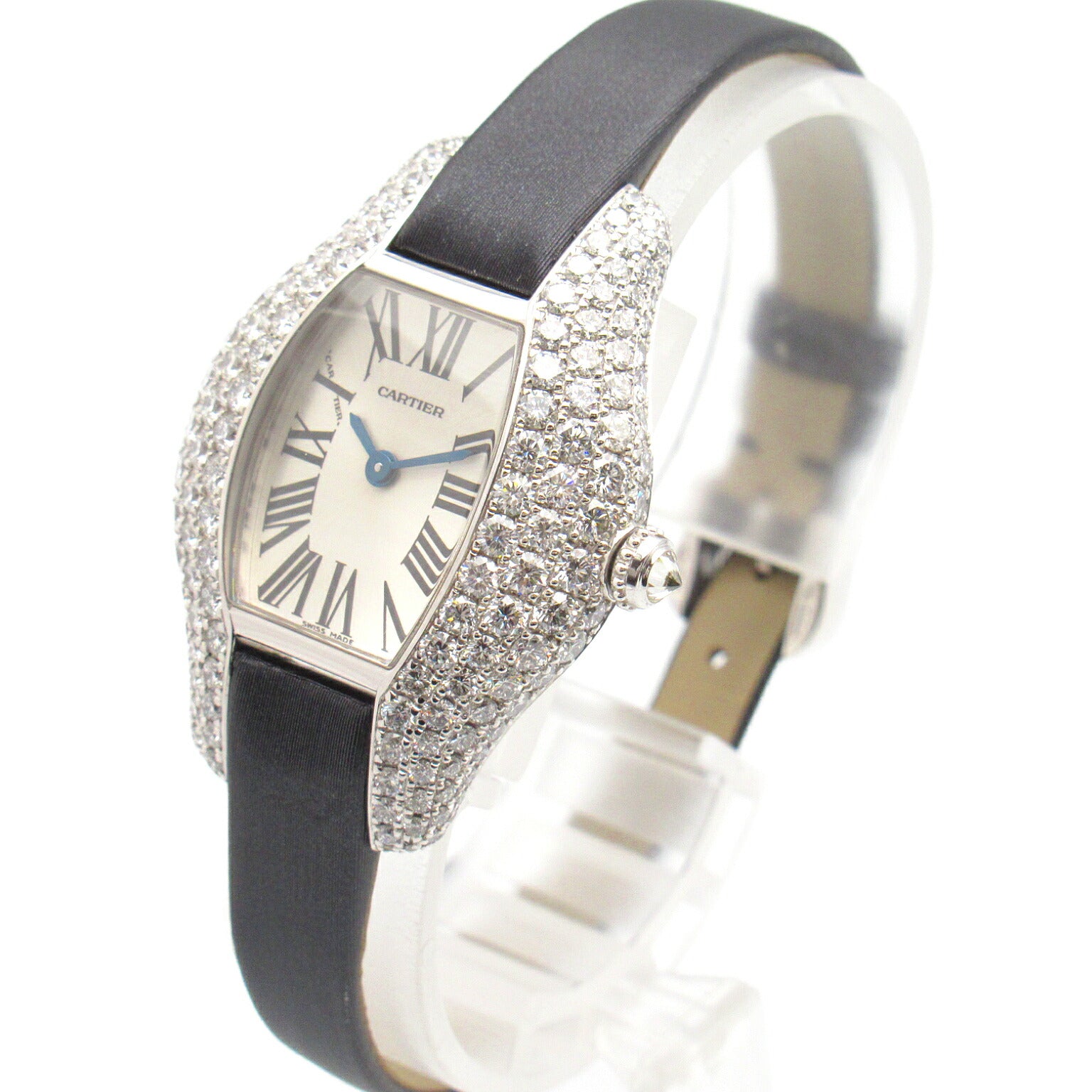 Cartier Tonneau Allongée SM Watch K18WG Leather