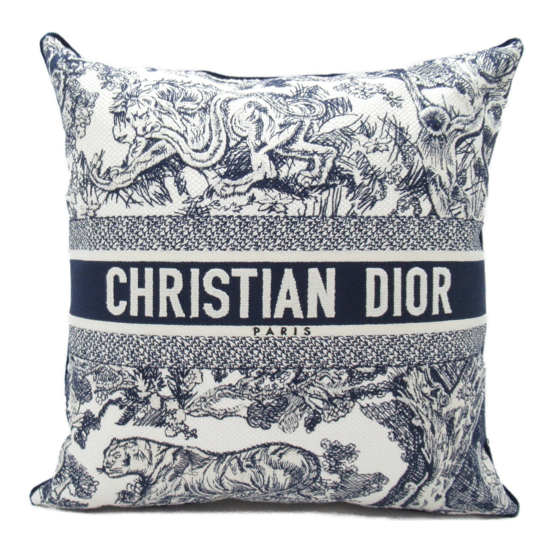 Dior Small Square Cushion Fabric Toile de Jouy