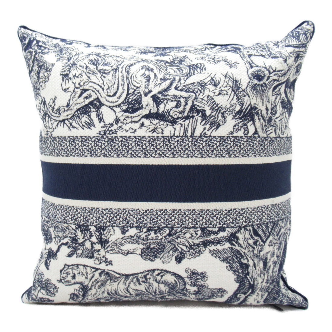 Dior Small Square Cushion Fabric Toile de Jouy